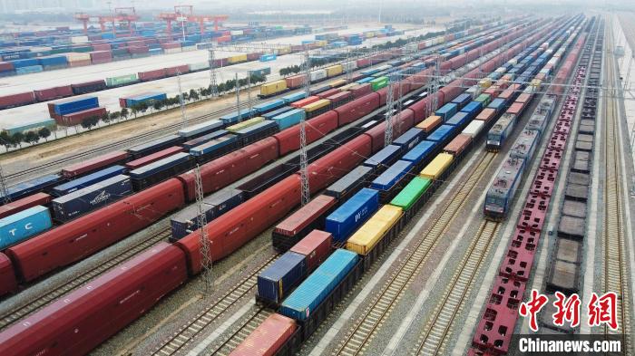 图为西安国际港站北场到发线。 钟翰林 摄