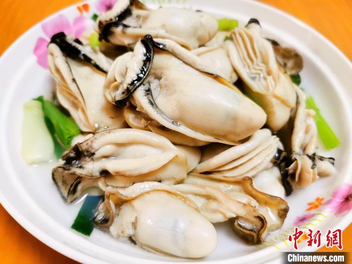 生蚝近年来成了台山人春节烹饪佳肴的首选海鲜食材之一，寓意着“蚝气冲天”。　李晓春 摄