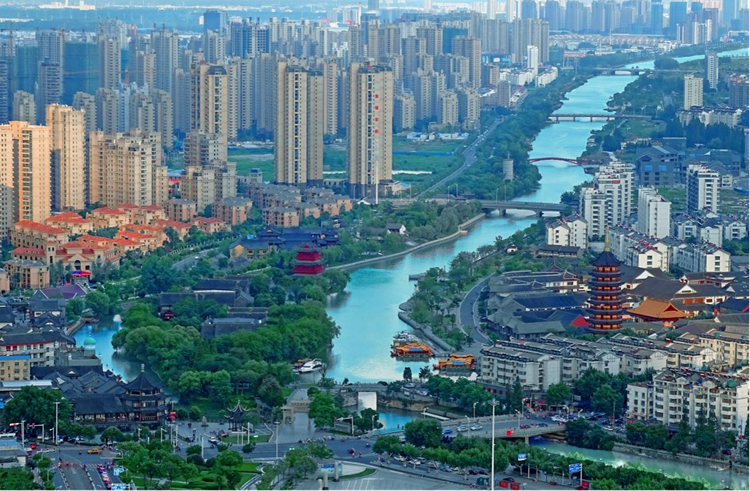 运河穿城而过，滋润着淮安这座文化名城。淮安市委网信办供图